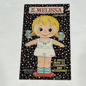 Vintage 1961 My Doll Melissa Paper Doll Book Whitman Uncut